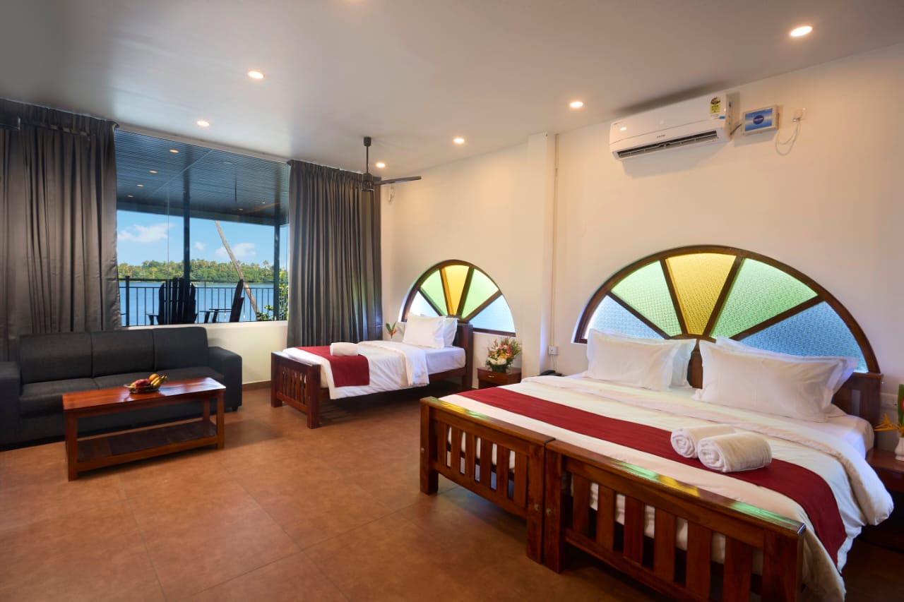 Well-maintained bedroom at Akanta Ayurveda & Yoga Resort with modern facilities and peaceful interiors.