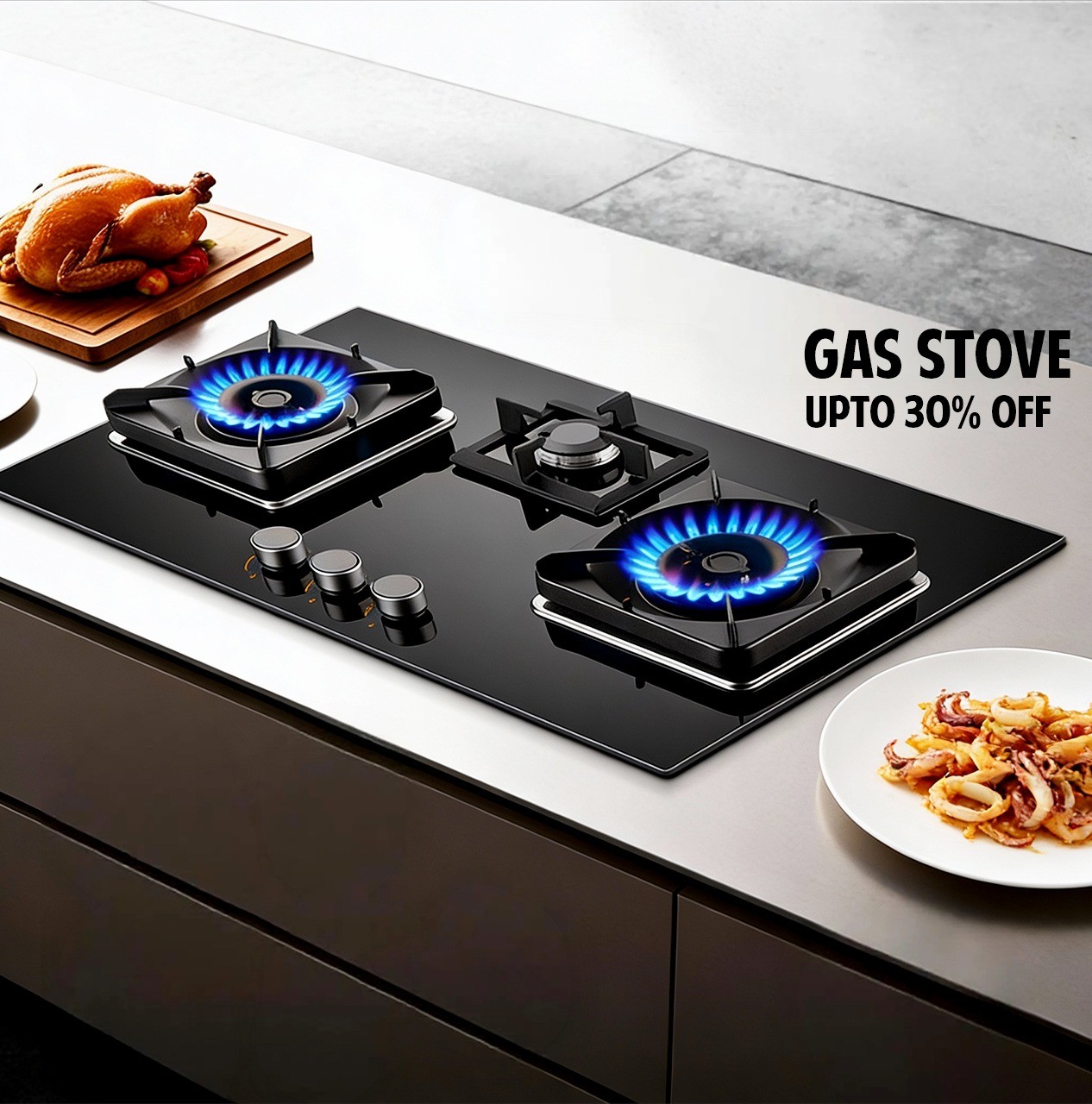“Modern gas stove available at Pittappillil – high-quality kitchen appliance in Kerala”