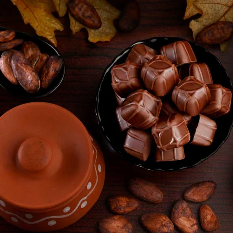 Macofa premium dark chocolate made from Kerala cocoa beans, crafted with pure ingredients for a rich and authentic chocolate experience.