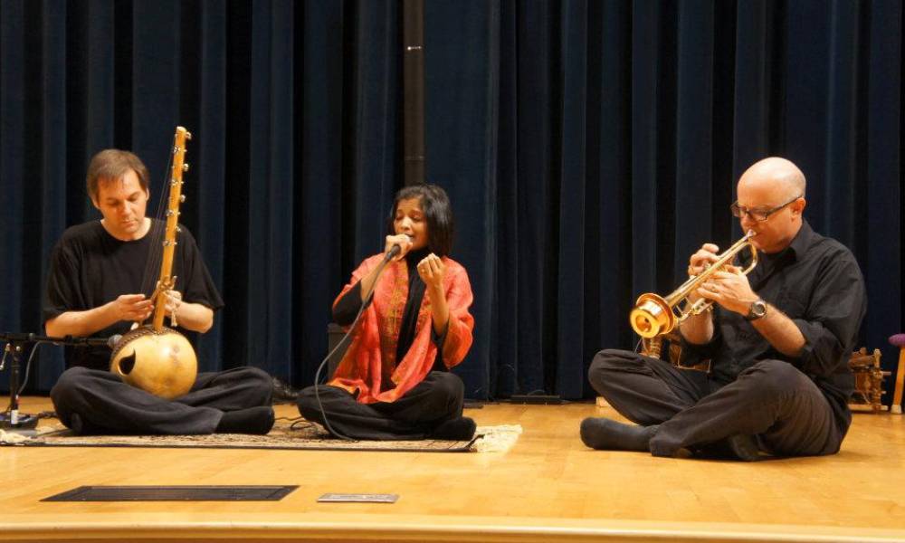K.S. Resmi performing Carnatic music, showcasing the rich traditions of Indian classical vocal music through a live concert performance.